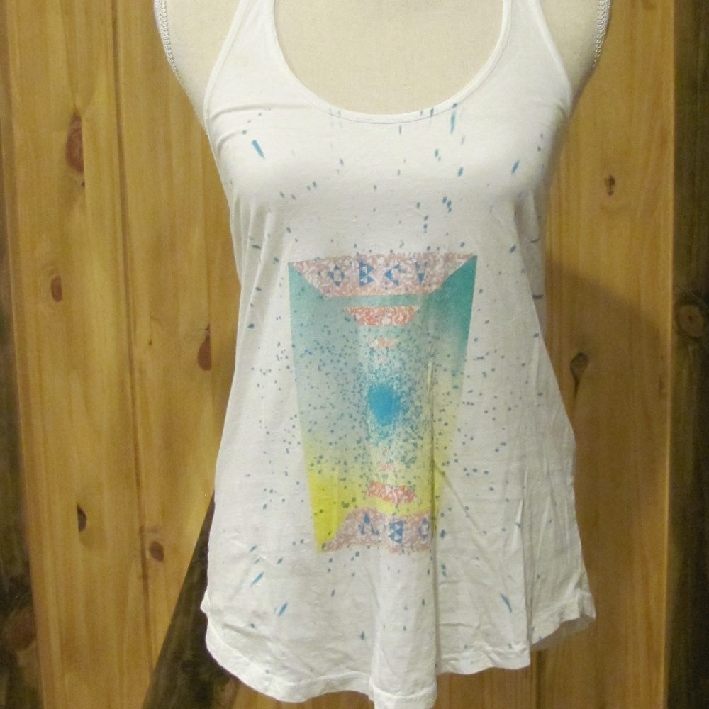 Obey Paint Splatter Tank Gem